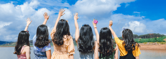 Women celebrating health and wellness