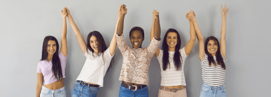 Women celebrating hormonal health and wellness